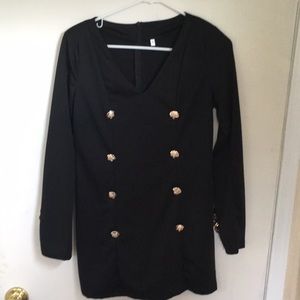 Business dress with v-neck